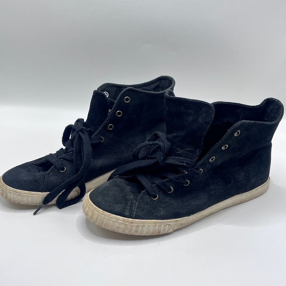 Tretorn Womens Black Suede High Top Sneakers WTMATCHH3 Shoes Size 9